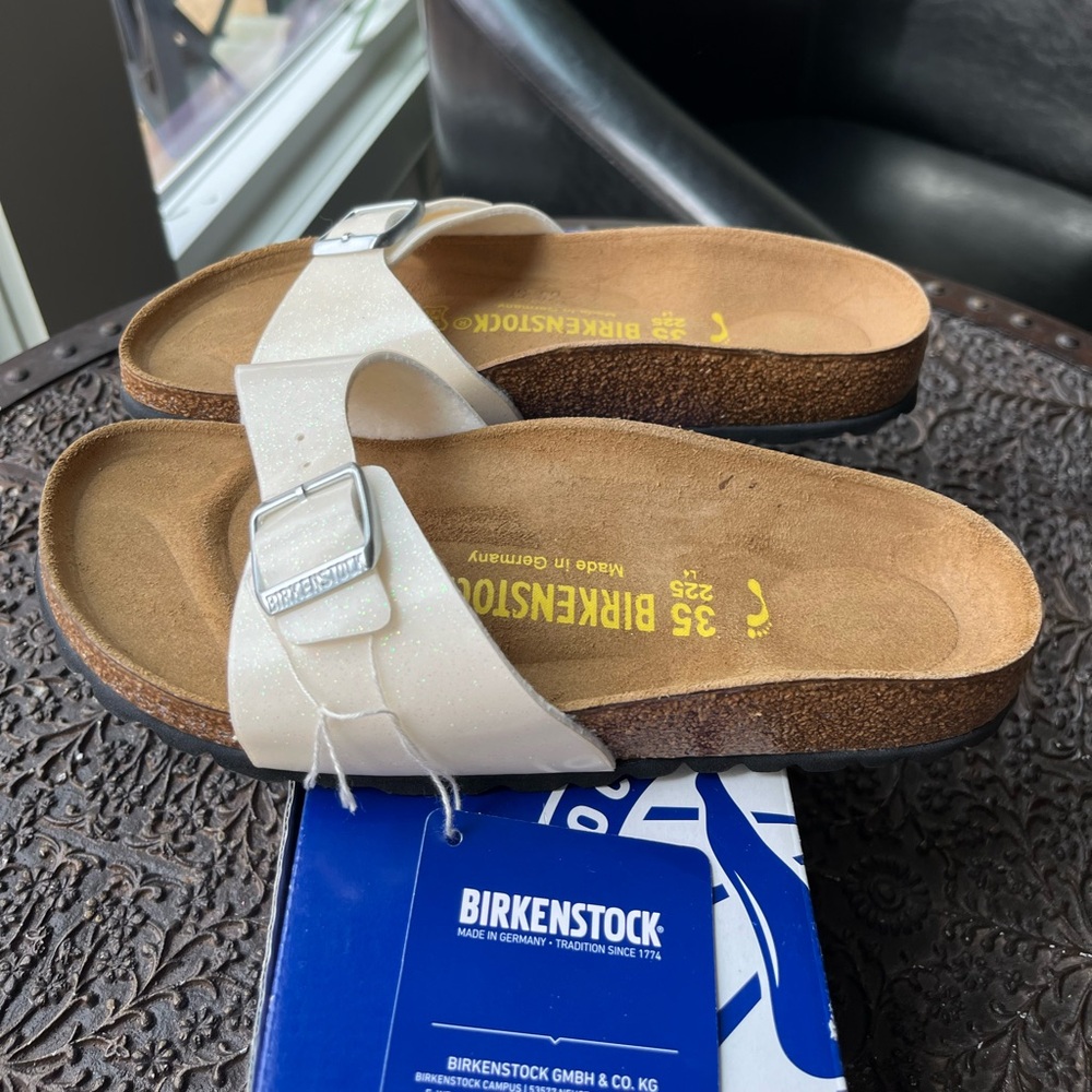 BIRKENSTOCK MADRID SANDALS IN MAGIC GALAXY WHITE 35 EU (4-4.5 US)